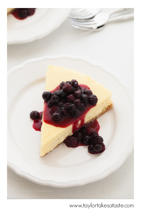 Lime Cheesecake with Fresh Blueberry Topping