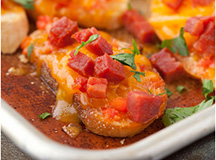 Cheddar Chorizo Crostini