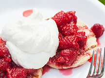 Grilled Shortcakes with Raspberries and Orange Whipped Cream