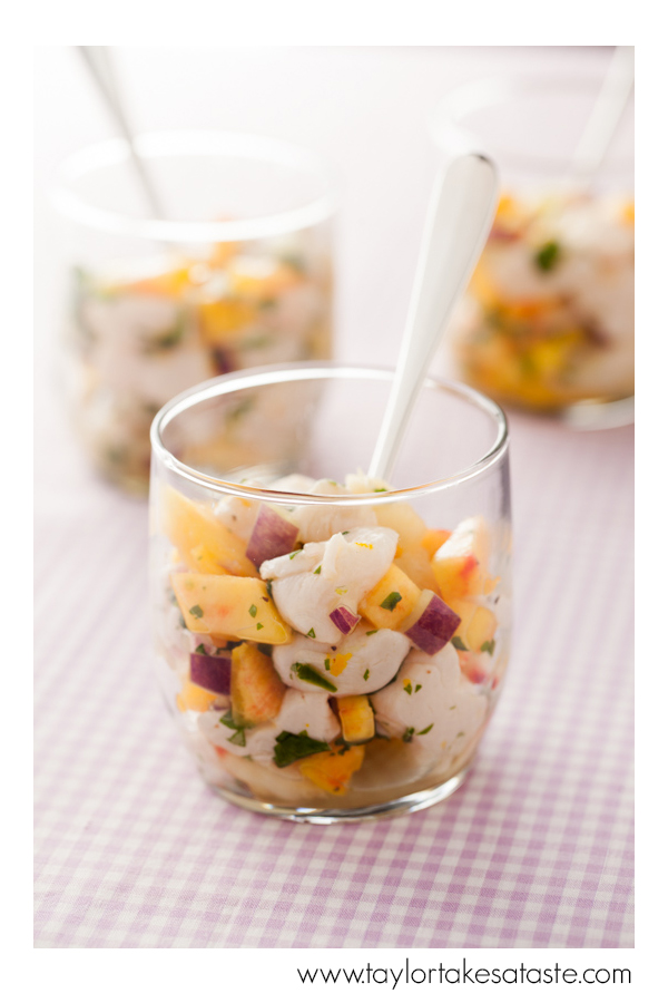 Peach and Scallop Ceviche